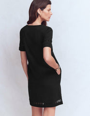 Hattie Jersey T-shirt Dress-Black / Boden us