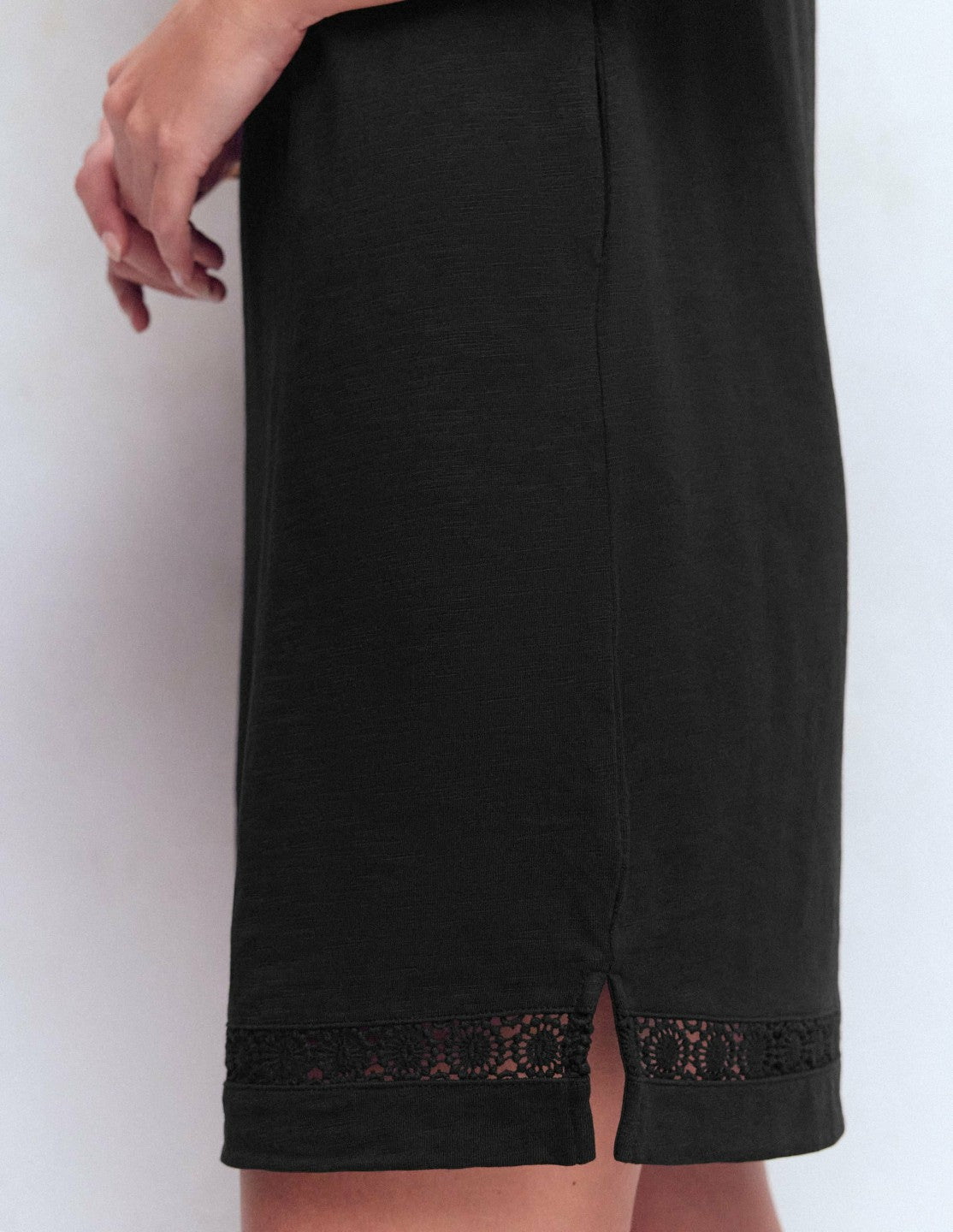 Hattie Jersey T-shirt Dress-Black / Boden us
