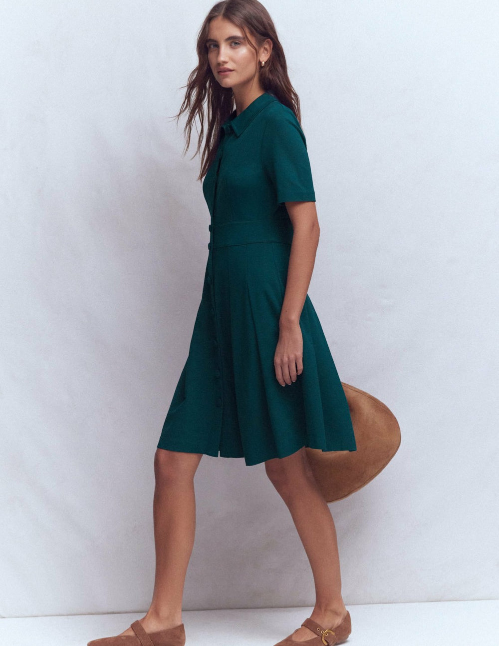 Bridget Ponte Short Dress-Midnight Teal / Boden Sale