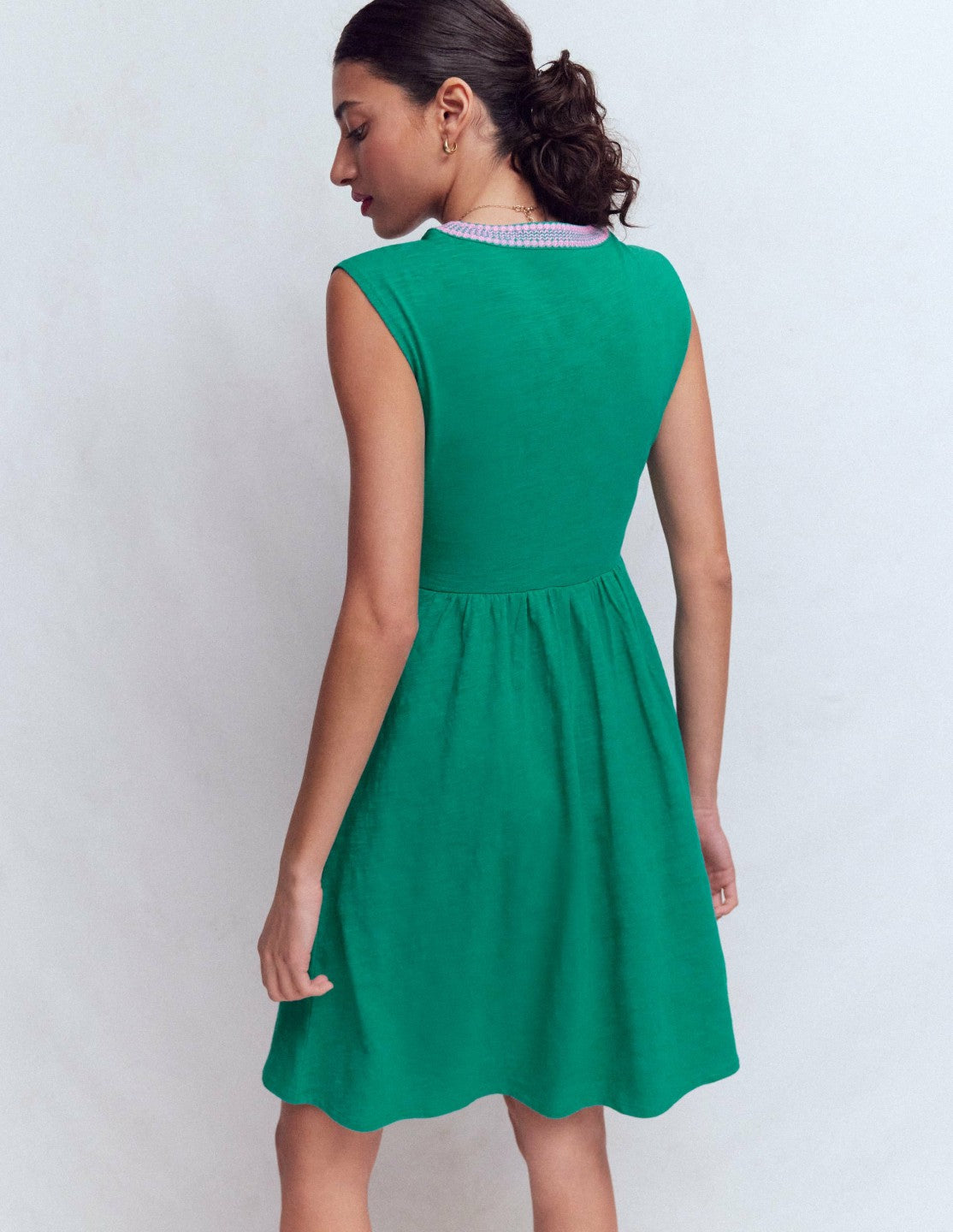 May Jersey Short Dress-Deep Teal / Boden On sale