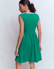 May Jersey Short Dress-Deep Teal / Boden On sale
