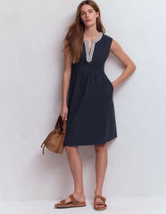May Jersey Short Dress-Navy / Boden us