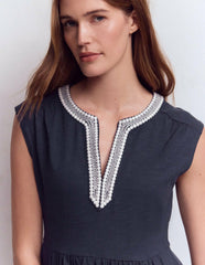 May Jersey Short Dress-Navy / Boden us