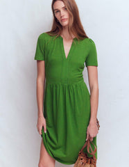 Naomi Short Sleeve Dress-Promenade Green / Boden