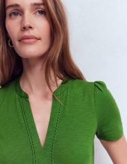 Naomi Short Sleeve Dress-Promenade Green / Boden