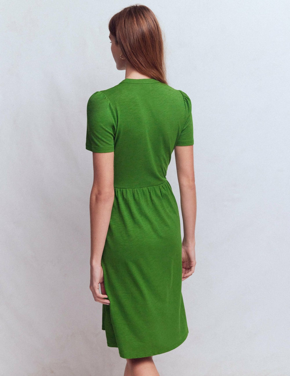 Naomi Short Sleeve Dress-Promenade Green / Boden