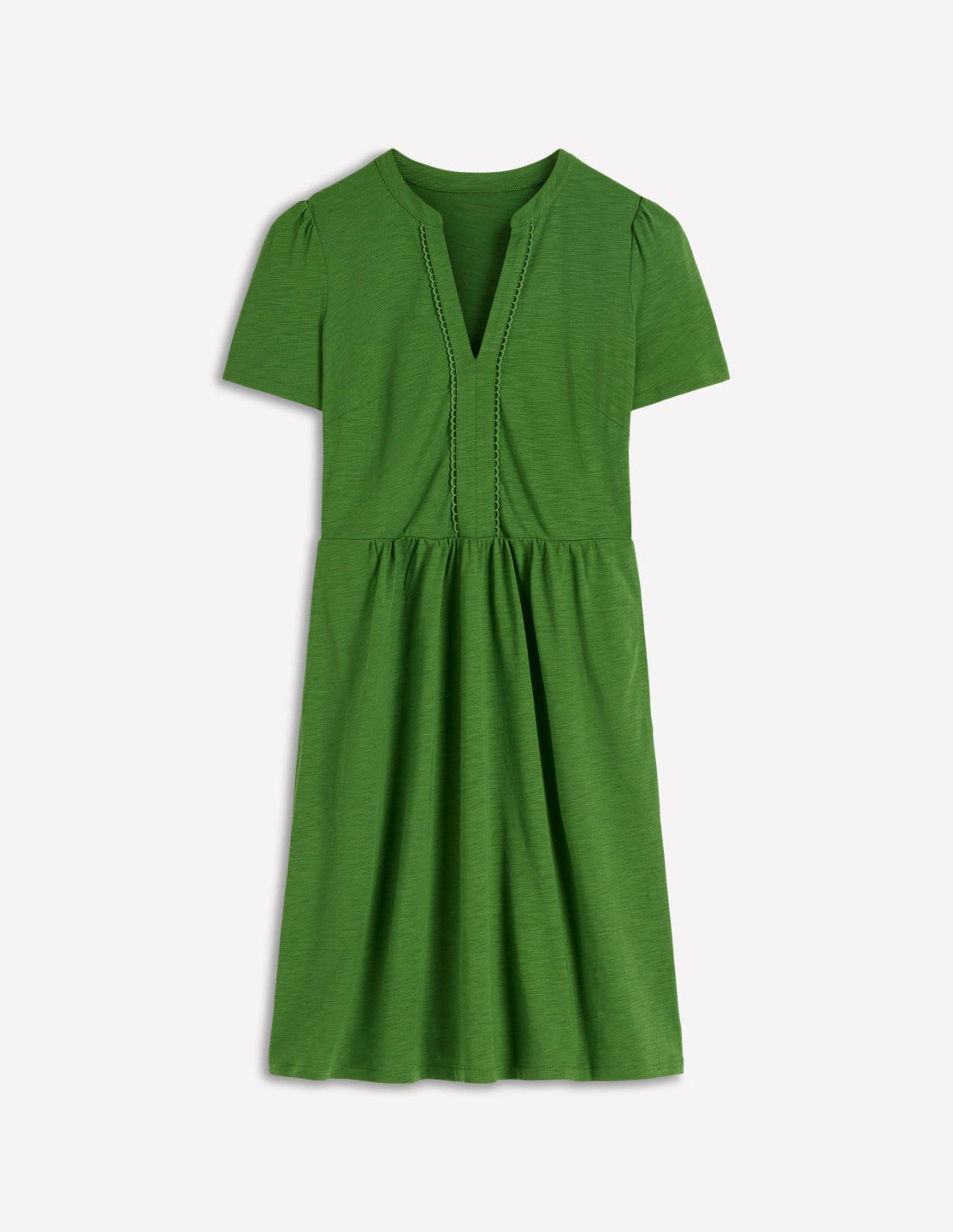 Naomi Short Sleeve Dress-Promenade Green / Boden