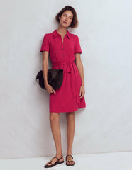 Patti Short Jersey Shirt Dress-Sweet Cherry / Boden Sale