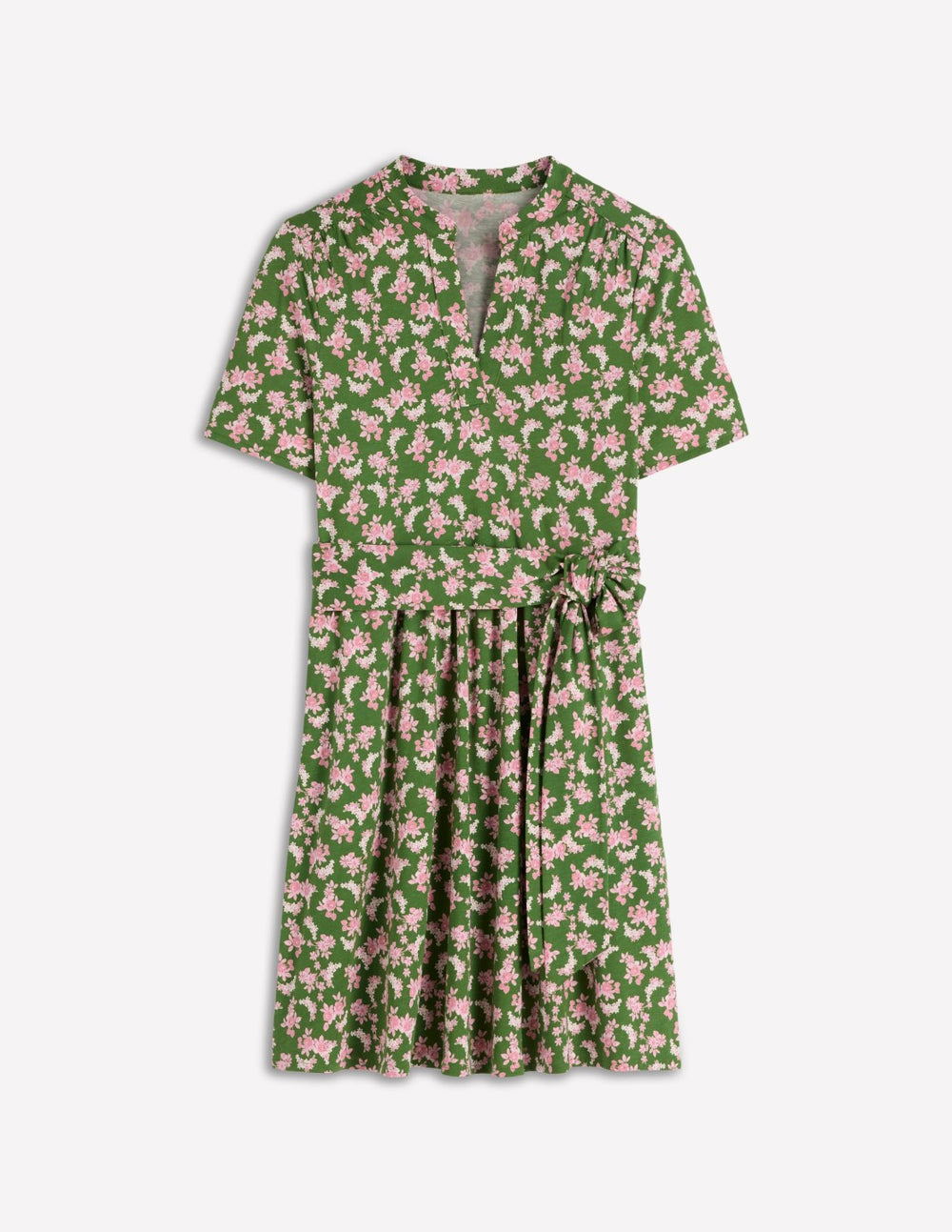 Daisy Flippy Jersey Dress-Promenade Green, Dainty Blooms / Boden Online