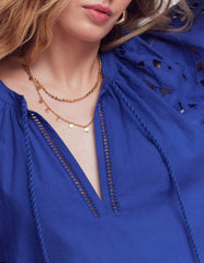 Embroidered Sleeve Kaftan-Blue Embroidery / Boden