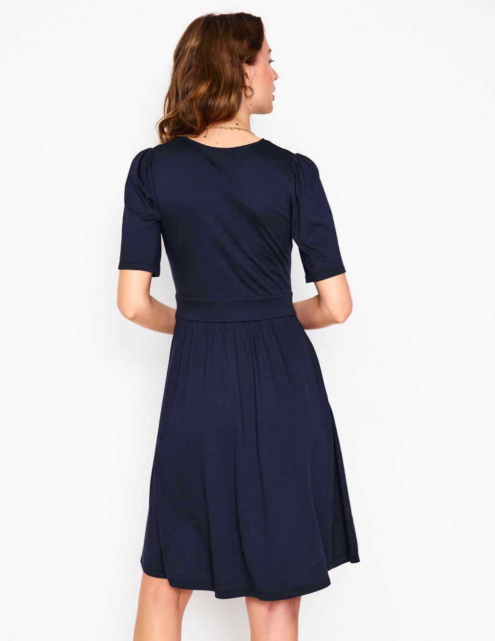 Louisa Short Jersey Dress-Navy / Boden On sale