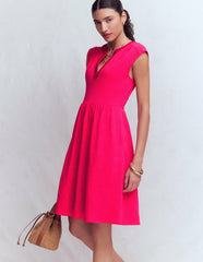 May Jersey Short Dress-Opulent Pink / Boden