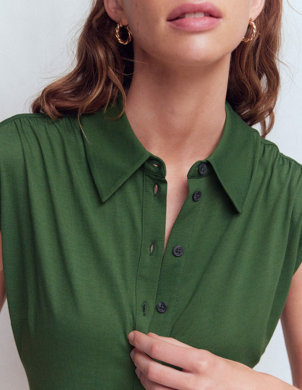 Honor Short Jersey Shirt Dress-Broad Bean / Boden Sale