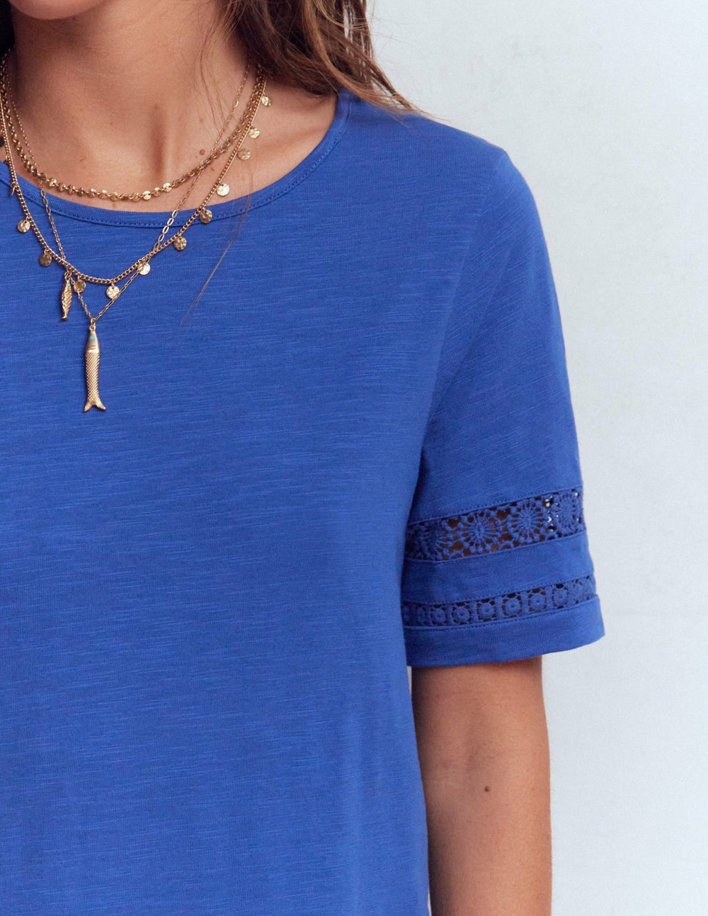 Hattie Jersey T-shirt Dress-Denim Blue / Boden Discount