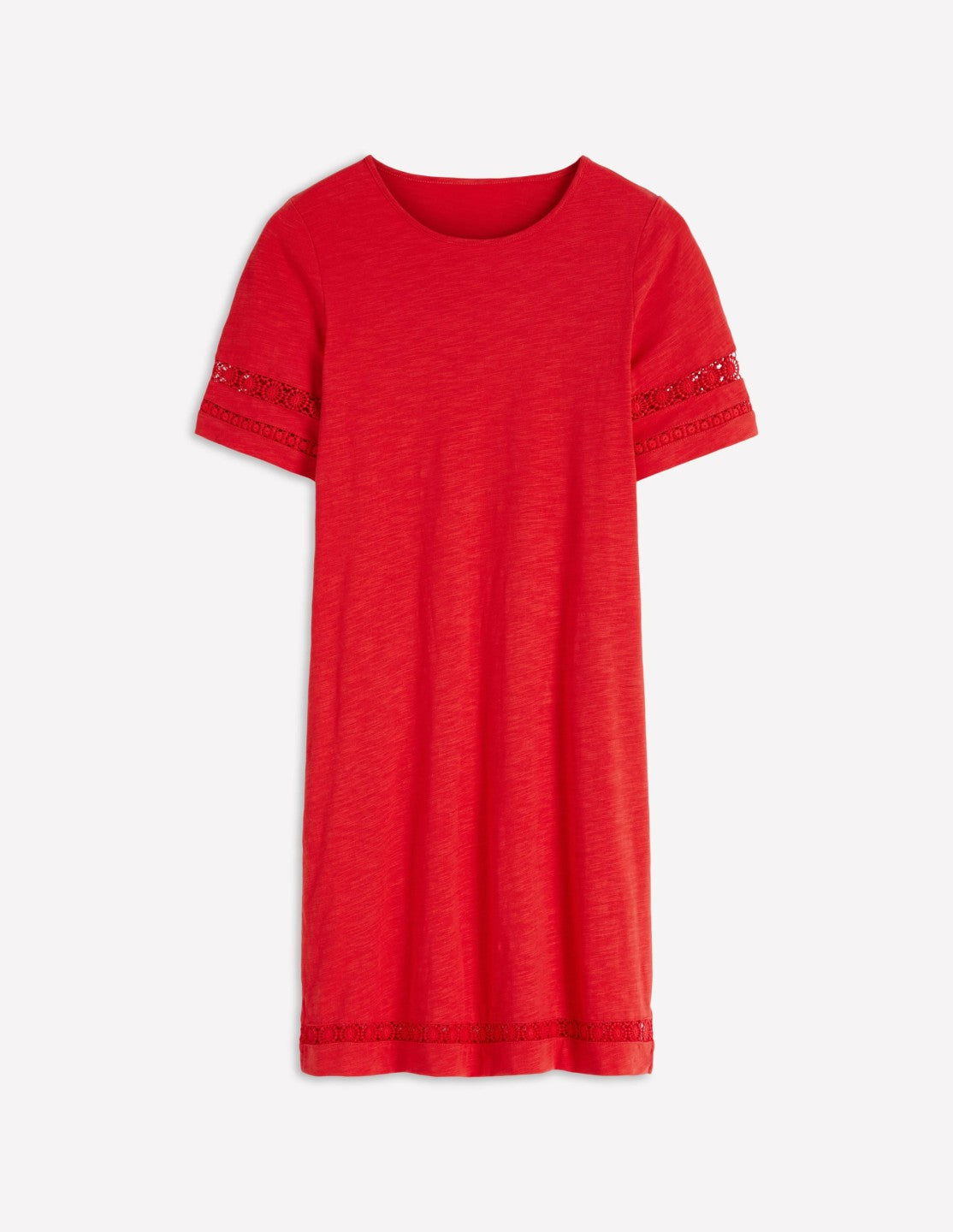 Hattie Jersey T-shirt Dress-Red Coral / Boden On sale