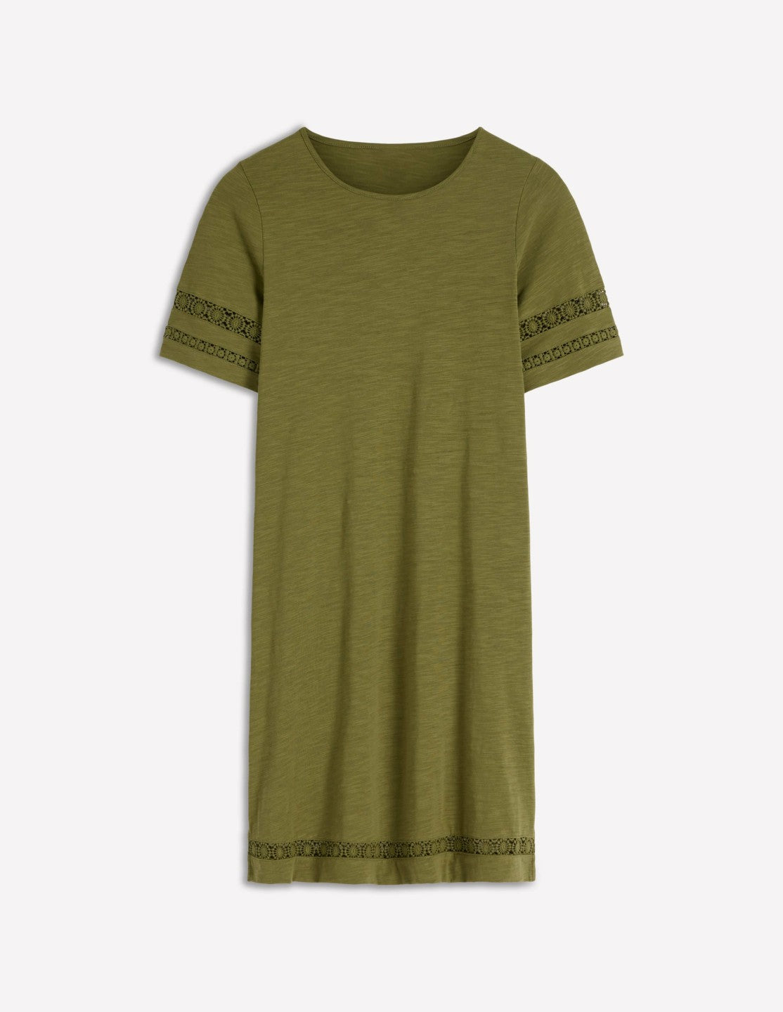 Hattie Jersey T-shirt Dress-Olive / Boden Online