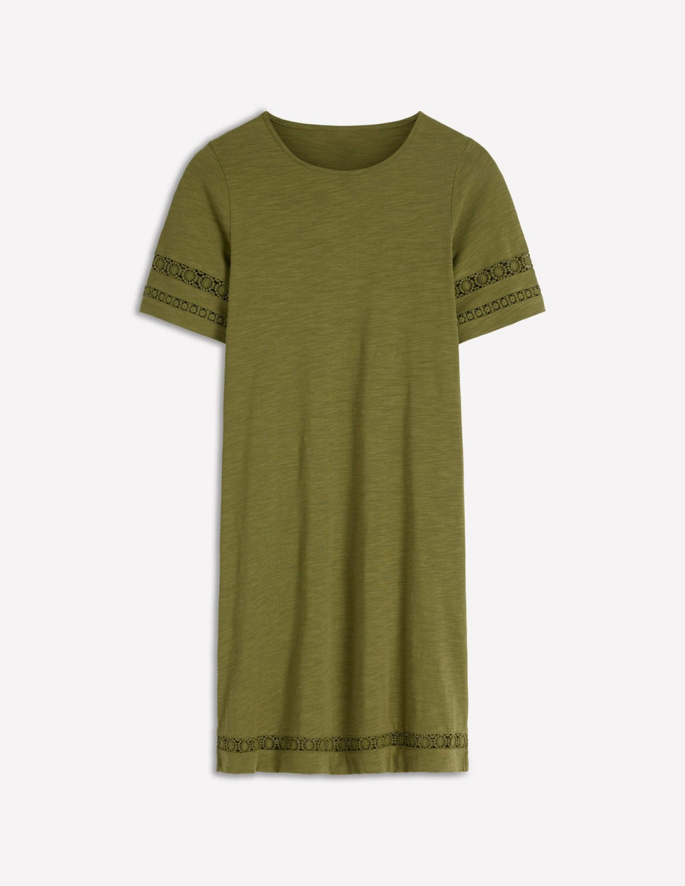 Hattie Jersey T-shirt Dress-Olive / Boden Online
