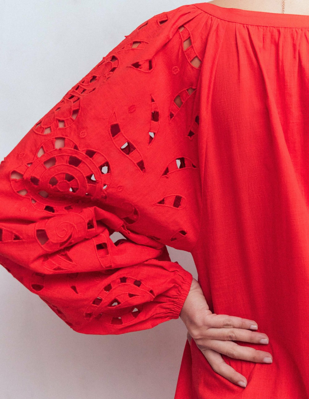 Embroidered Sleeve Kaftan-Red Embroidery / Boden Outlet