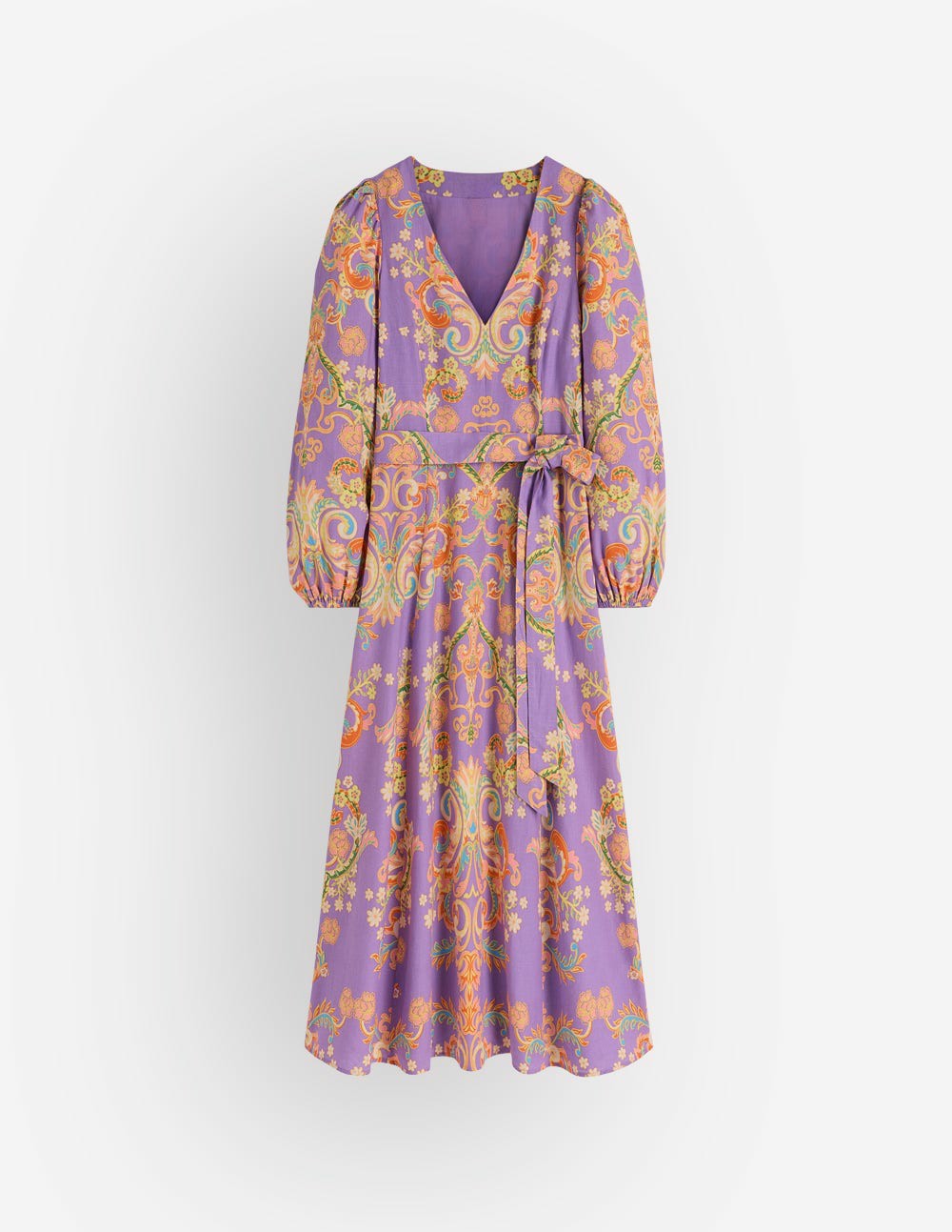 Florence Linen Blend Dress-Multi Enchanting Bouquet / Boden us