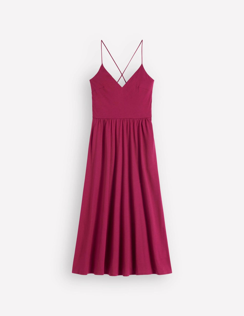 Cross Back Jersey Dress-Beet Red / Boden