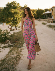 Sydney Twist Neck Jersey Dress-Pink Paisley / Boden Discount