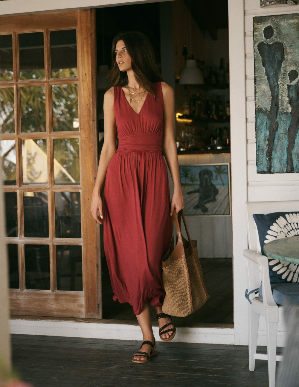 Elodie Jersey Maxi Dress-Rich Chestnut / Boden