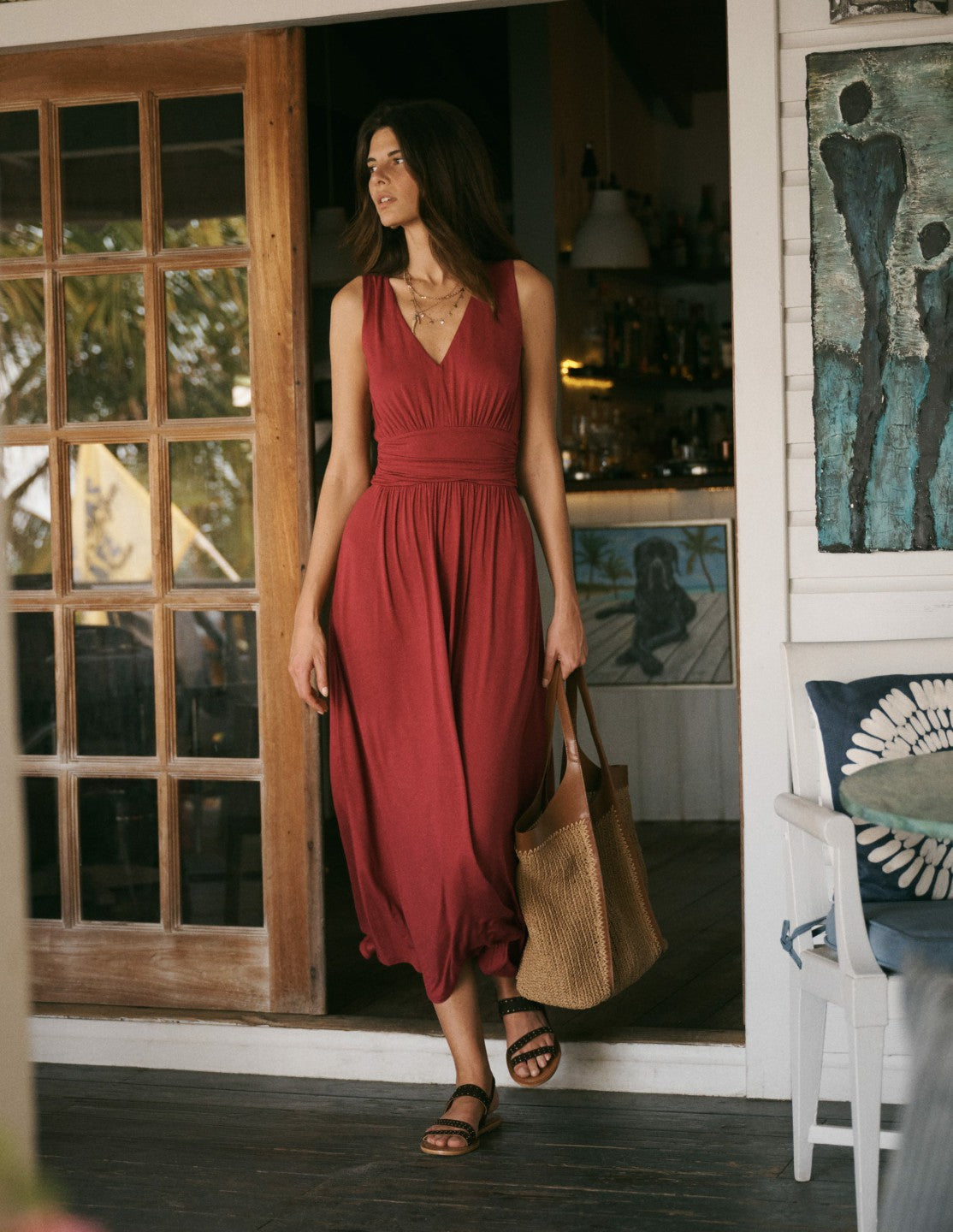 Elodie Jersey Maxi Dress-Rich Chestnut / Boden