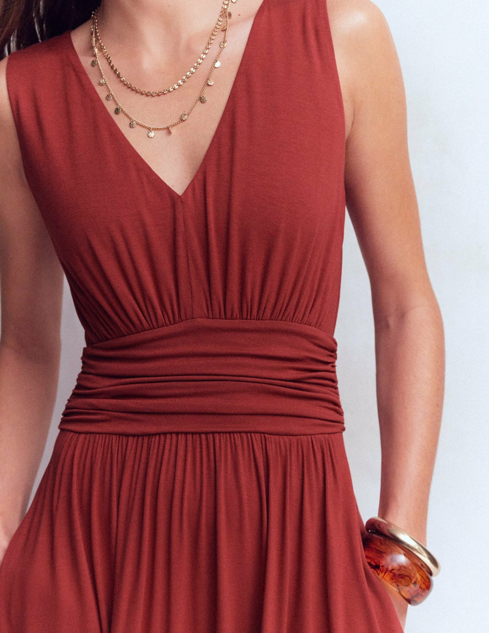 Elodie Jersey Maxi Dress-Rich Chestnut / Boden