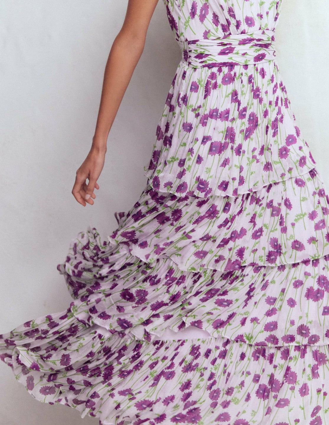 Tiered Sleeveless Dress-Purple Dandelion / Boden us