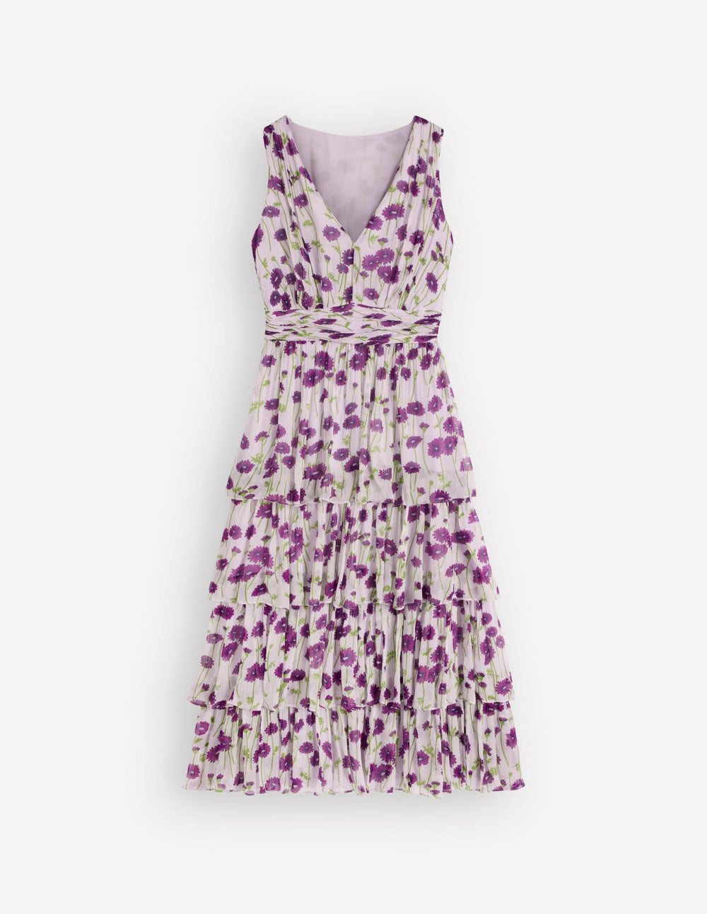 Tiered Sleeveless Dress-Purple Dandelion / Boden us