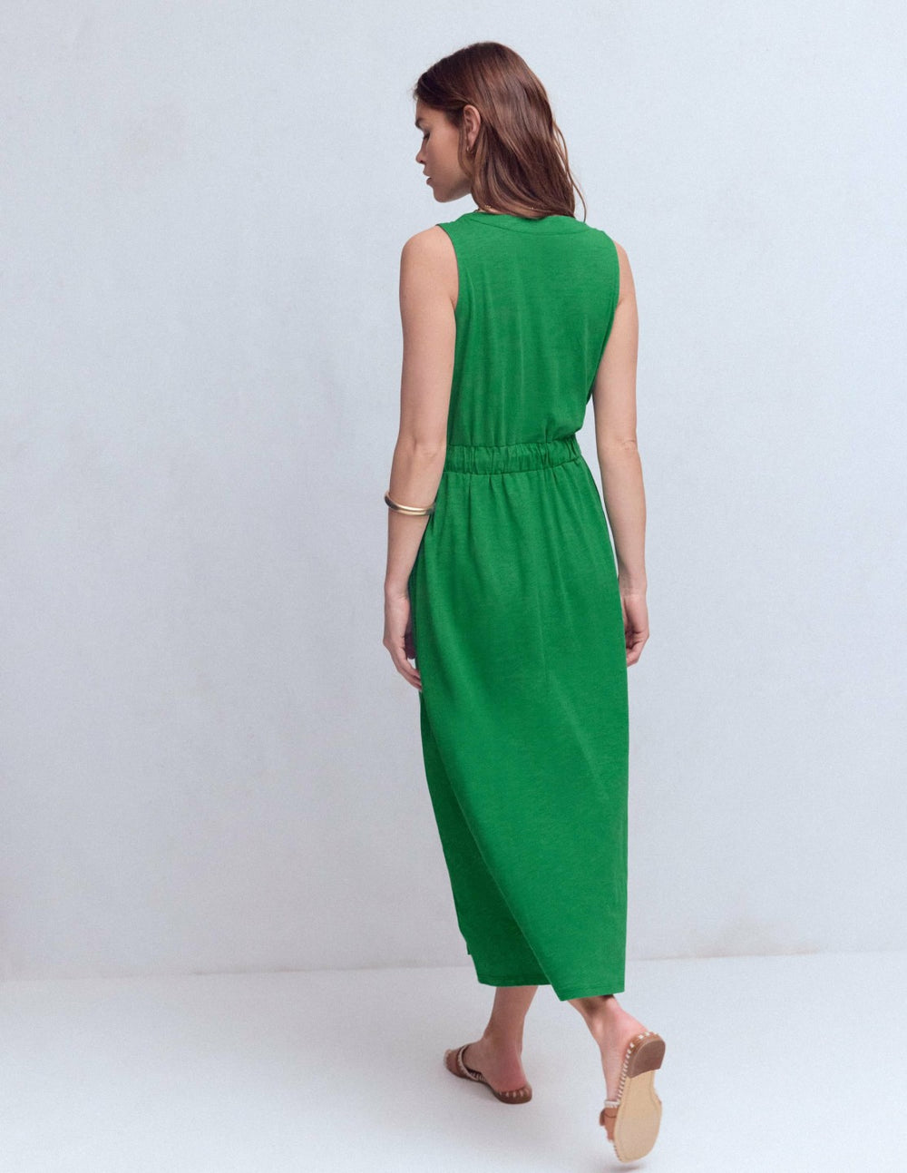 Delphine Midi Sleeveless Dress-Fresh Green / Boden Discount
