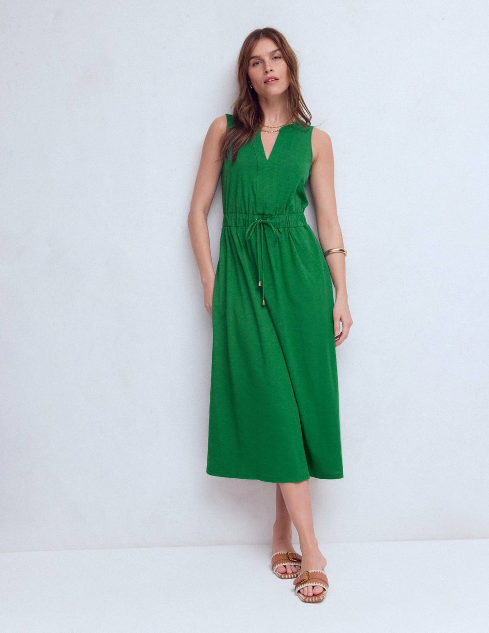 Delphine Midi Sleeveless Dress-Fresh Green / Boden Discount