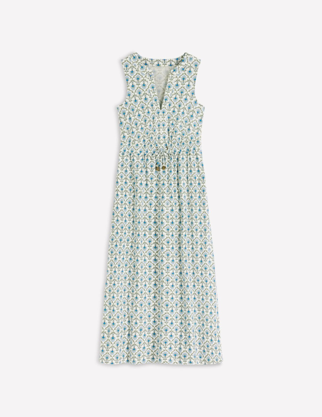 Delphine Midi Sleeveless Dress-Ivory, Flower Lattice / Boden us