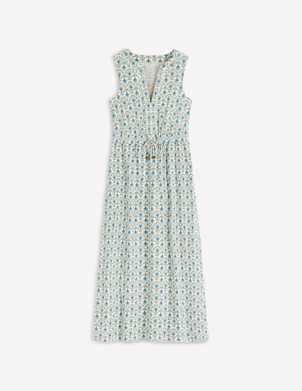 Delphine Midi Sleeveless Dress-Ivory, Flower Lattice / Boden us