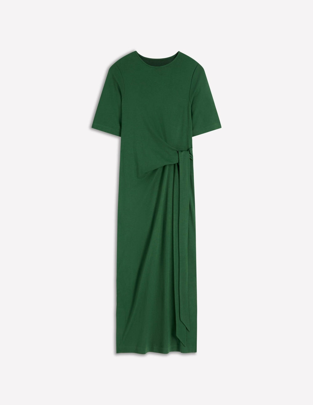 Zinnia Tie Ponte Midi Dress-Dark Green / Boden Outlet