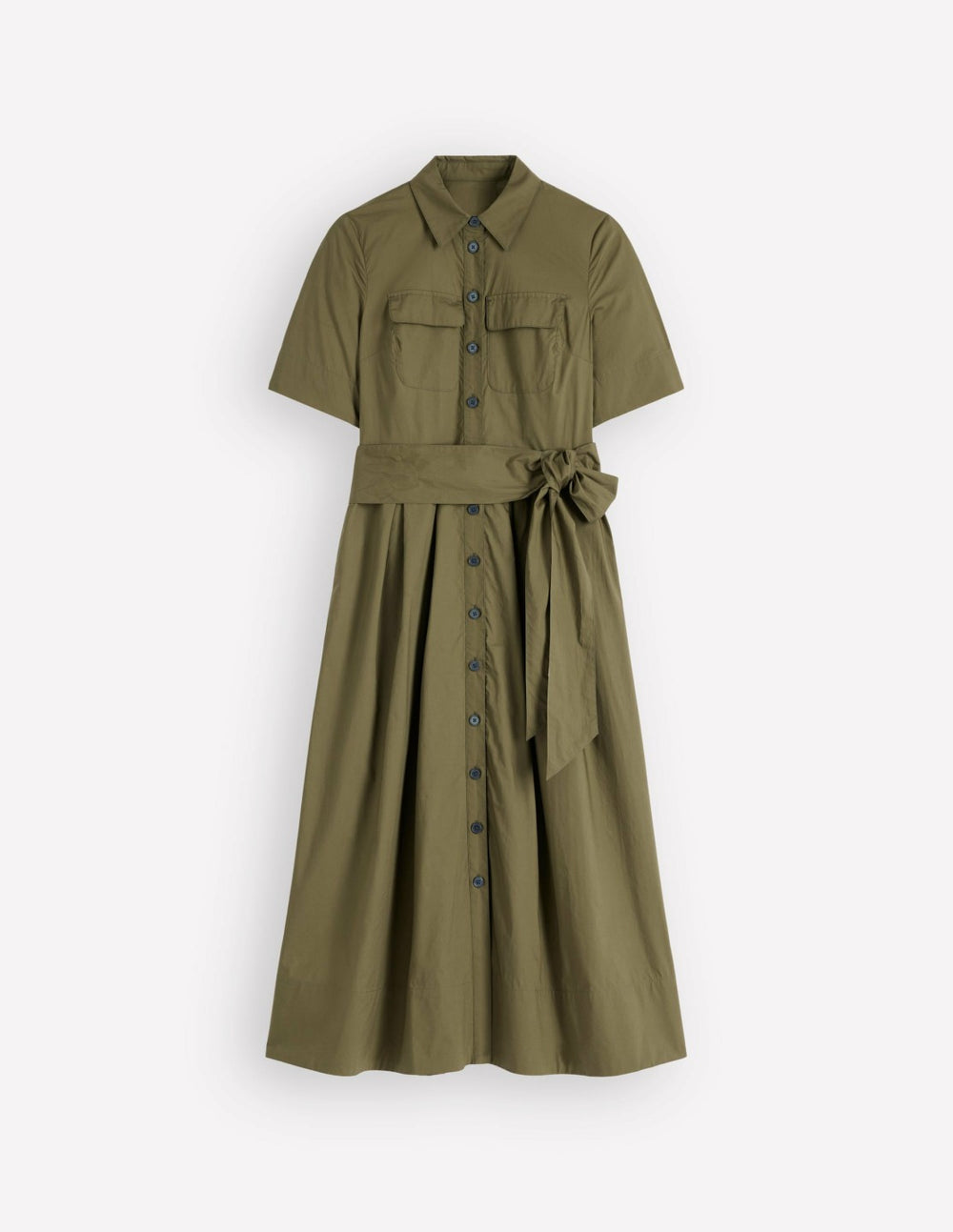 Zoe Short Sleeve Shirt Dress-Woodland Green / Boden On sale