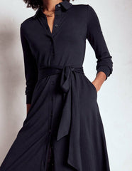 Marcia Jersey Shirt Dress-Navy / Boden Sale