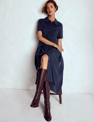 Bridget Ponte Shirt Dress-Navy / Boden Discount