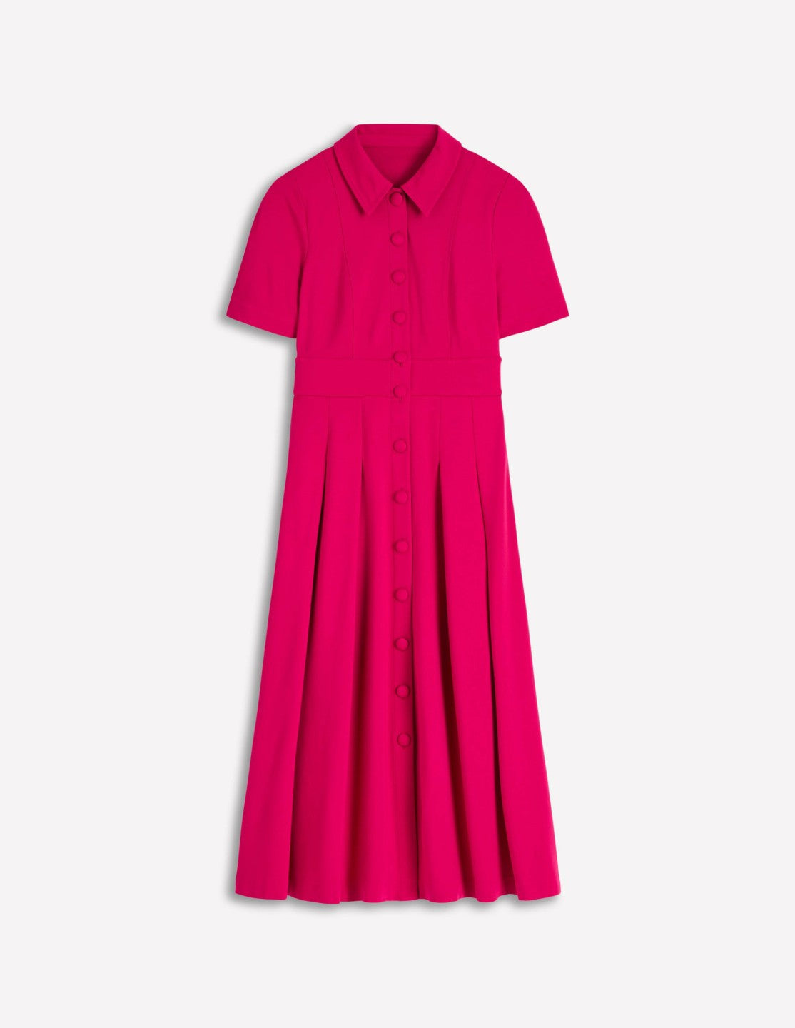 Bridget Ponte Shirt Dress-Pomegranate / Boden
