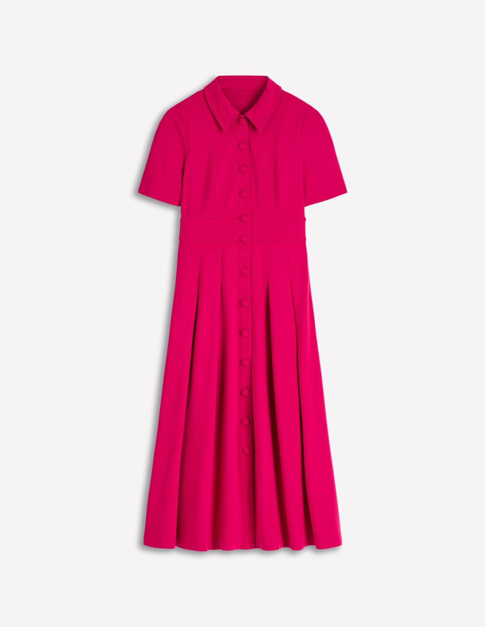 Bridget Ponte Shirt Dress-Pomegranate / Boden