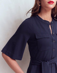 Front Pocket Ponte Dress-Navy / Boden Outlet