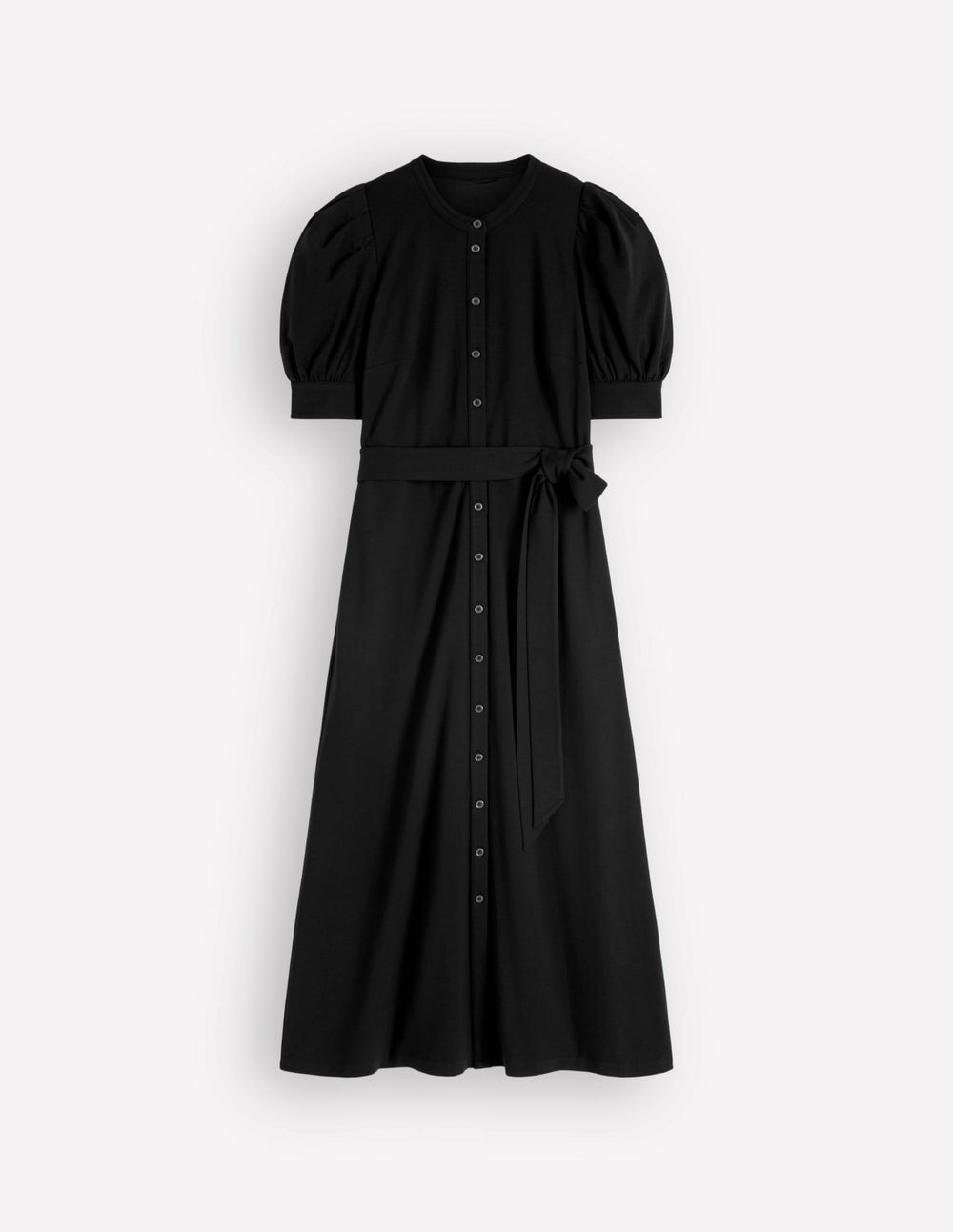 Puff Sleeve Ponte Shirt Dress-Black / Boden us