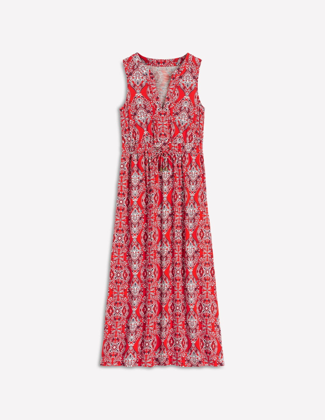 Delphine Midi Sleeveless Dress-Blood Orange, Gardenia / Boden Sale
