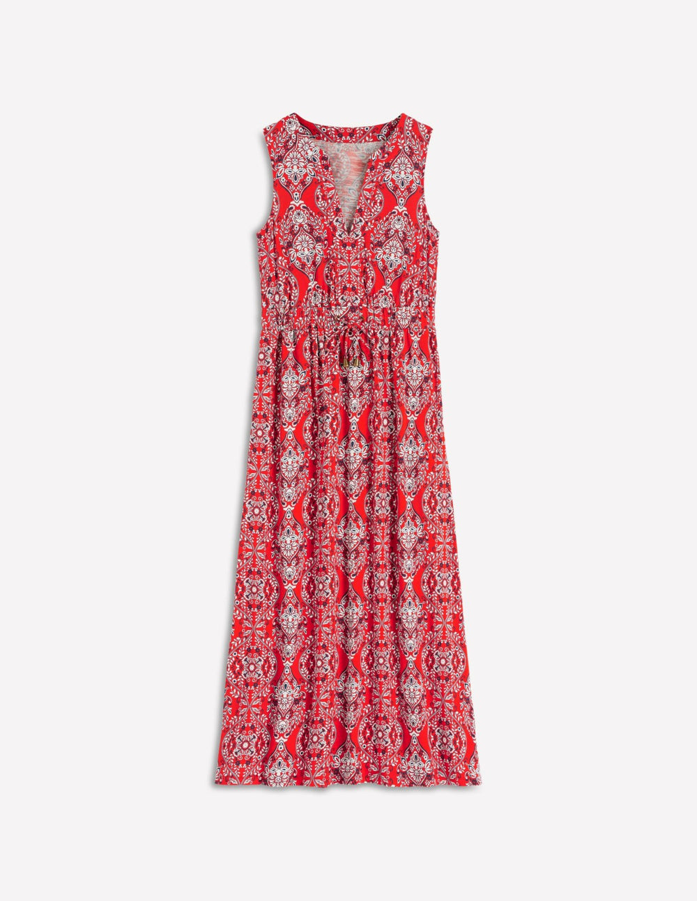 Delphine Midi Sleeveless Dress-Blood Orange, Gardenia / Boden Sale