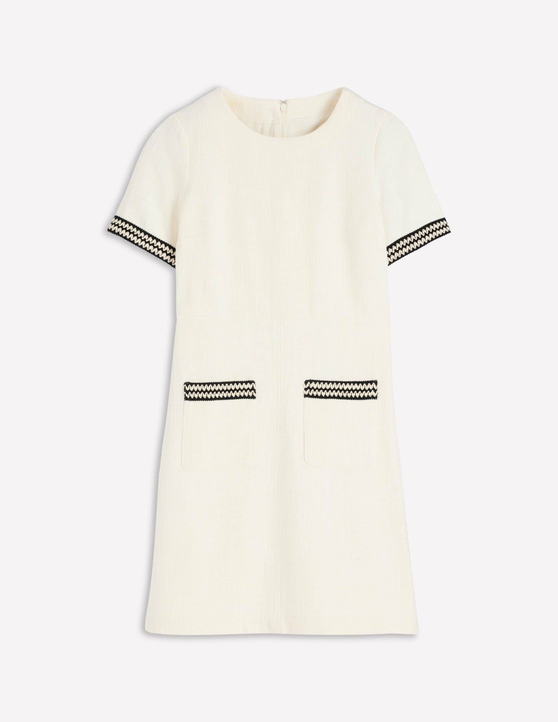 A-line Trim Short Dress-Ivory / Boden Discount