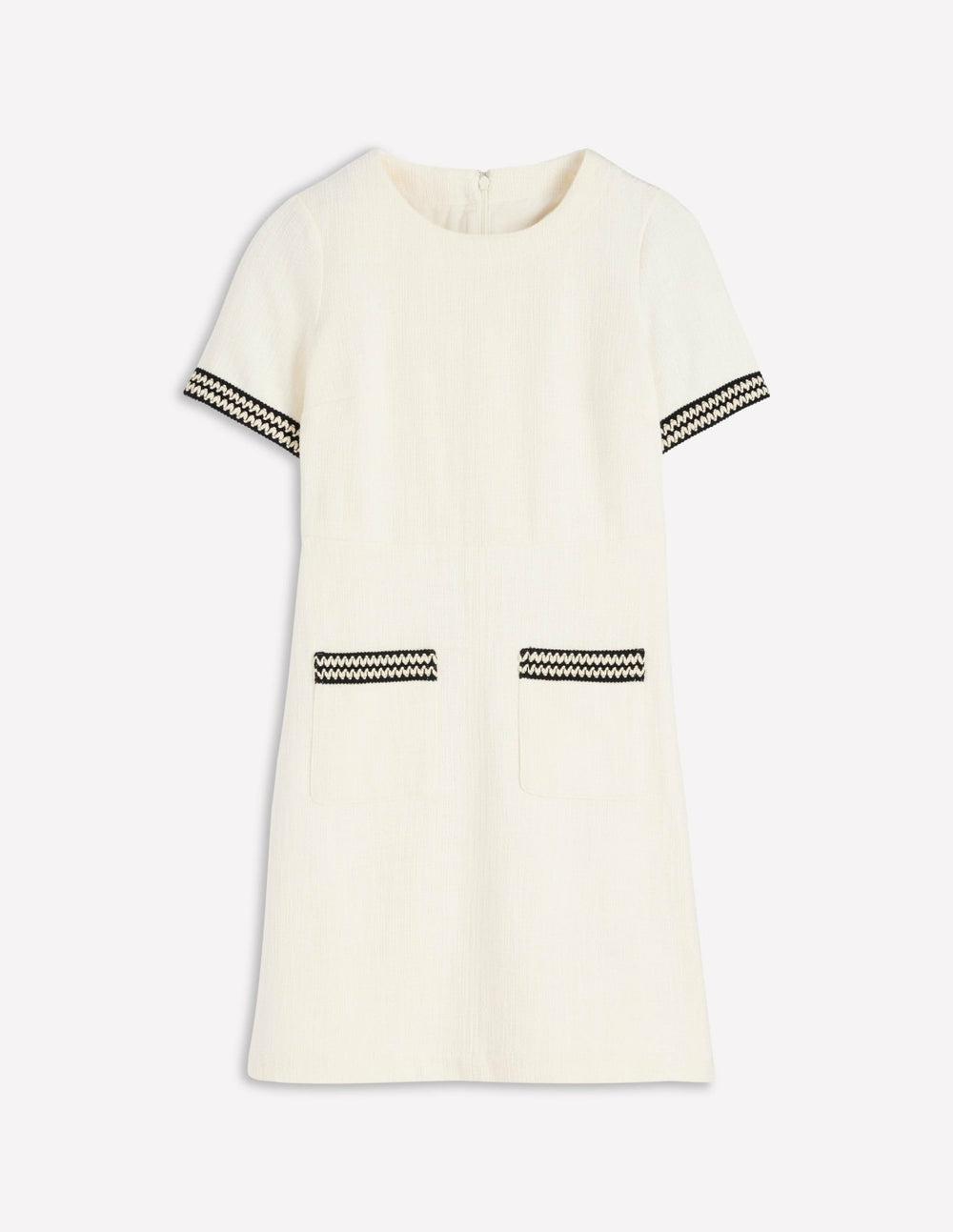 A-line Trim Short Dress-Ivory / Boden Discount