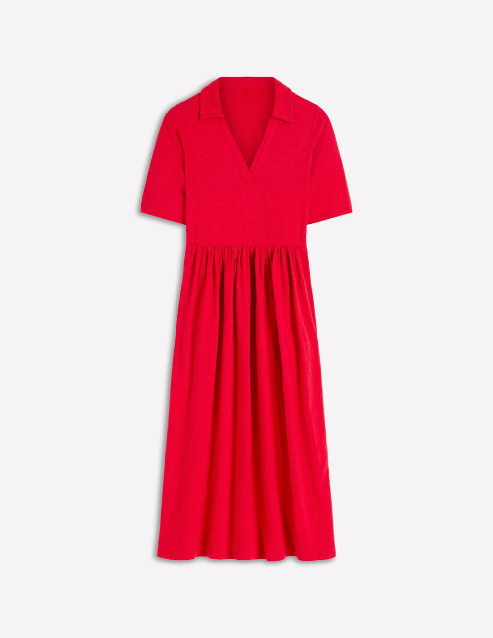 Aria Collared Jersey Dress-Merida Red / Boden On sale