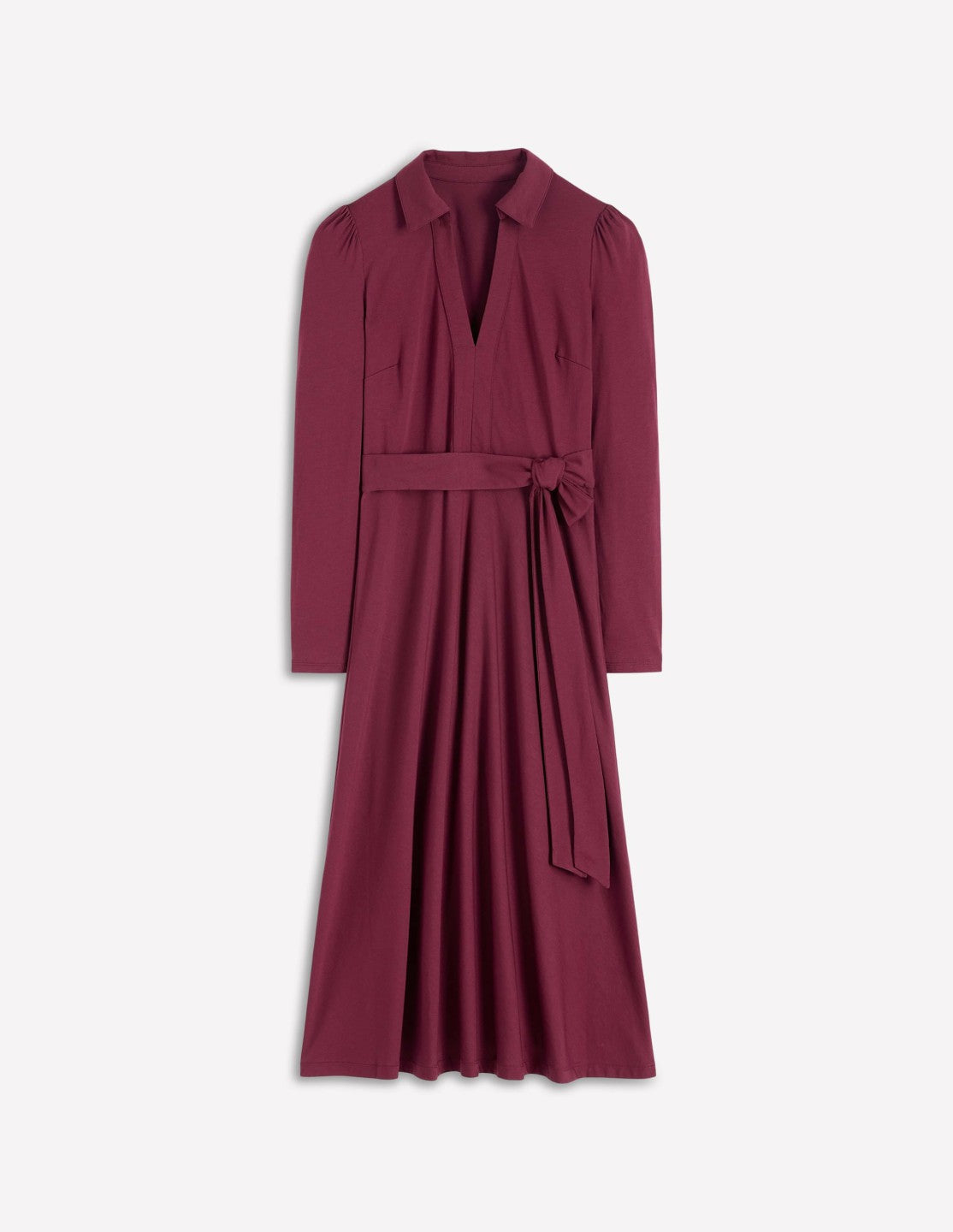 Imogen Collared Jersey Dress-Deep Wisteria / Boden