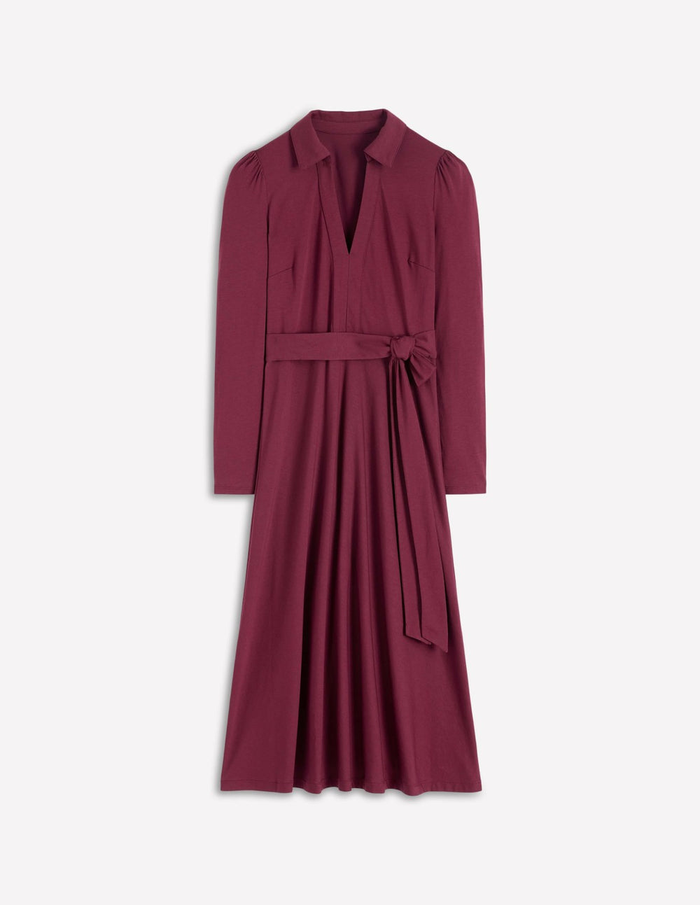 Imogen Collared Jersey Dress-Deep Wisteria / Boden
