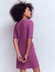 Nessa Ottoman Shift Dress-Damson / Boden Outlet